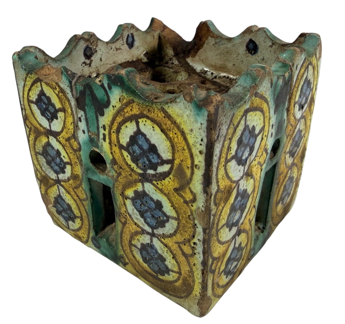 Moroccan Polychrome Ceramic Deskware 3pc LOT - 11