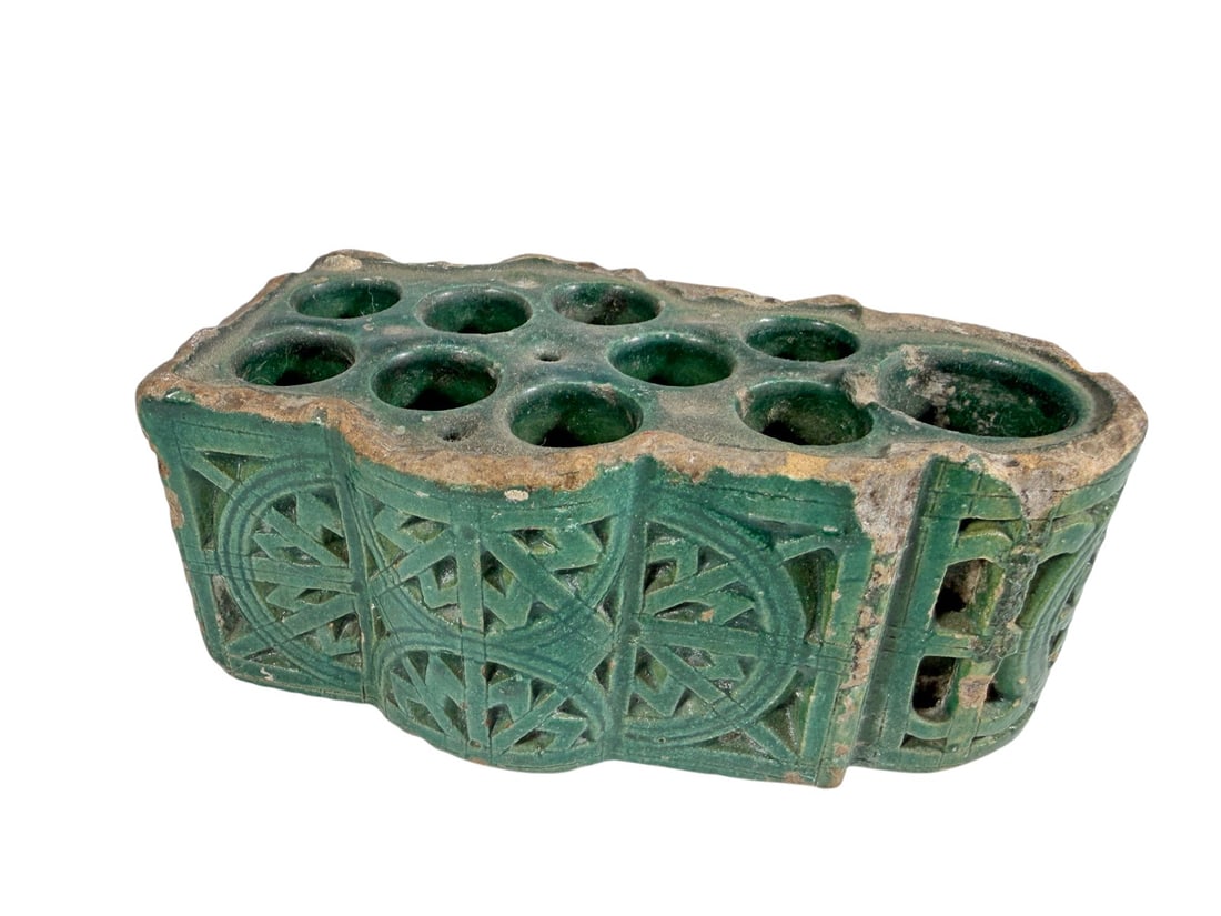 Moroccan Polychrome Ceramic Deskware 3pc LOT - 2