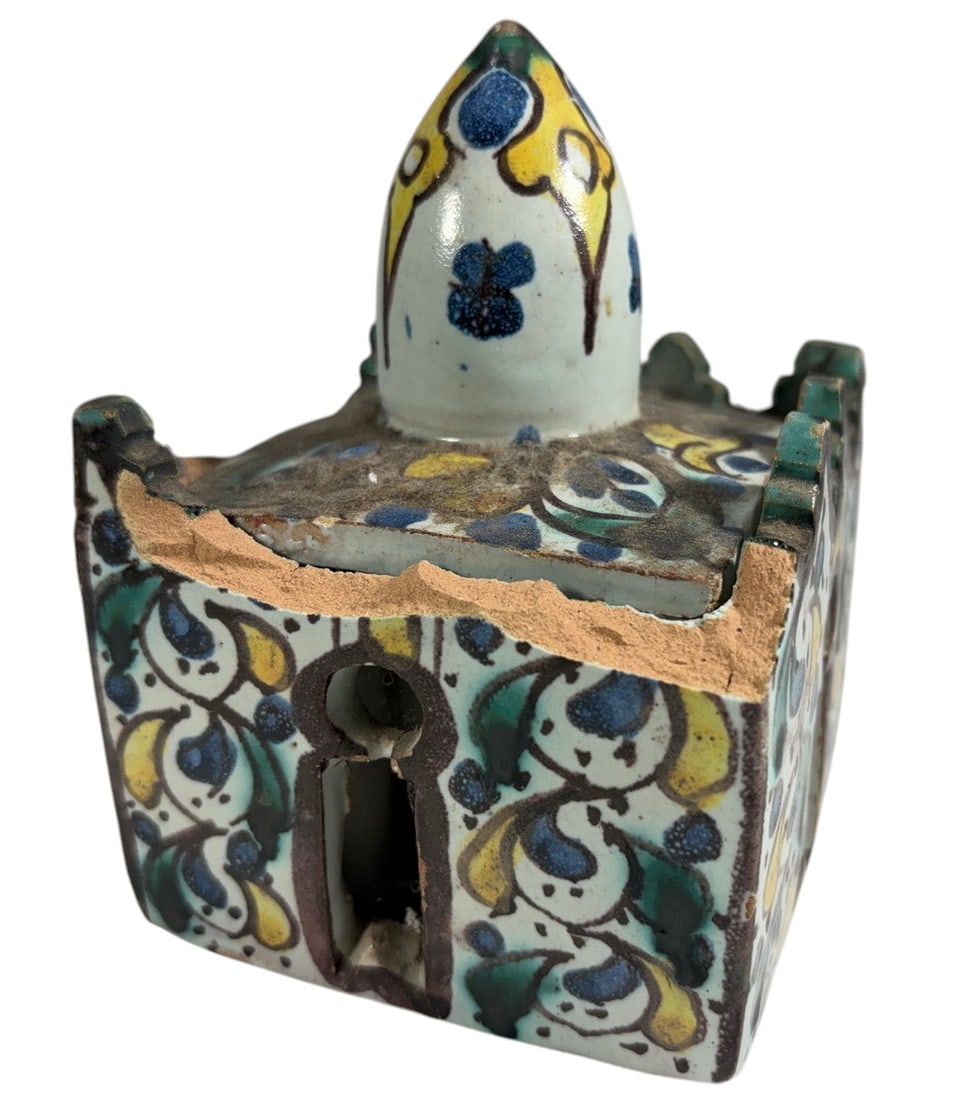 Moroccan Polychrome Ceramic Deskware 3pc LOT - 5