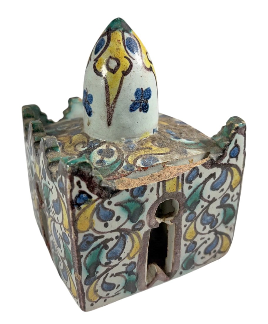 Moroccan Polychrome Ceramic Deskware 3pc LOT - 6