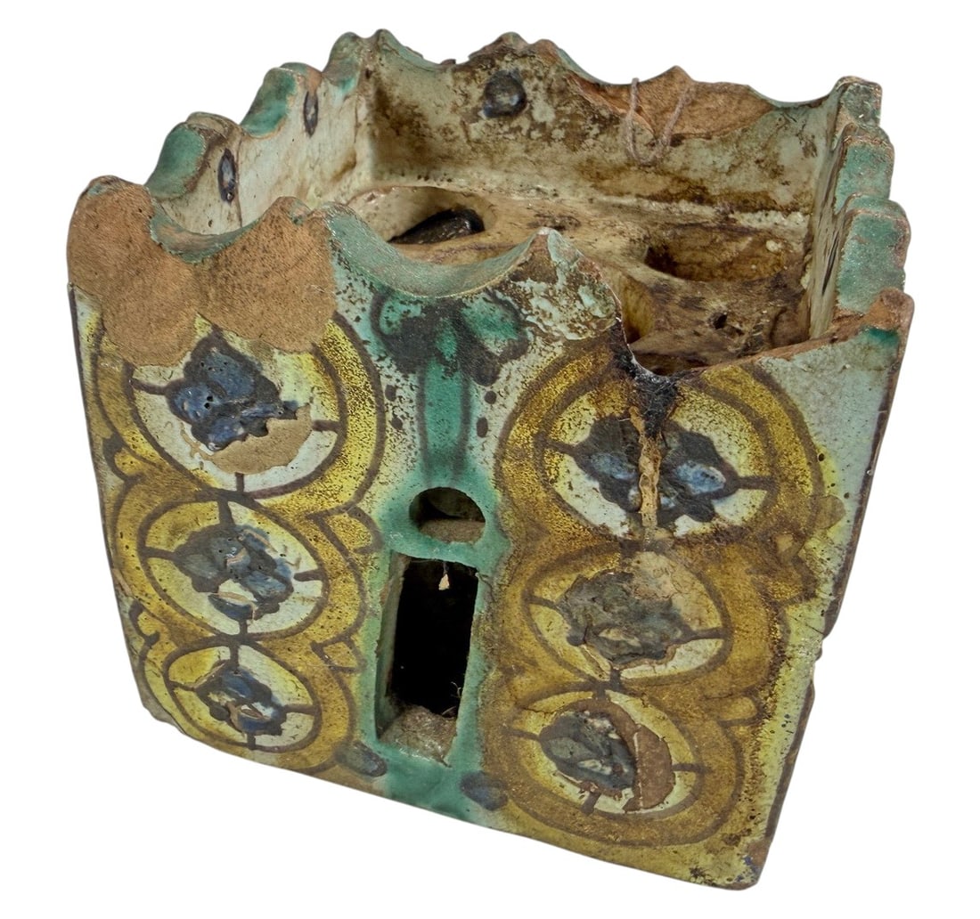 Moroccan Polychrome Ceramic Deskware 3pc LOT - 9