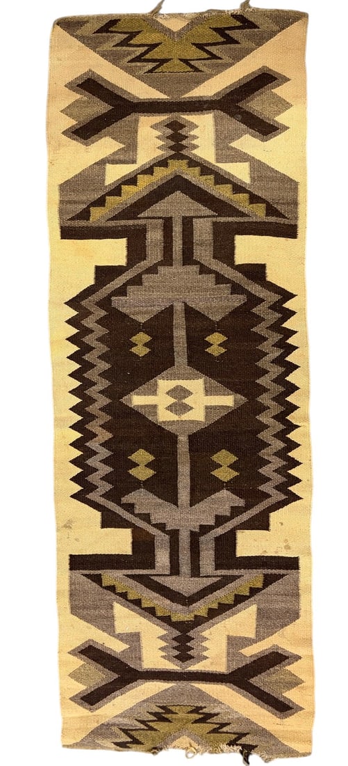 Navajo-Style Geometric Wool Handwoven Runner Rug (1 of 5)