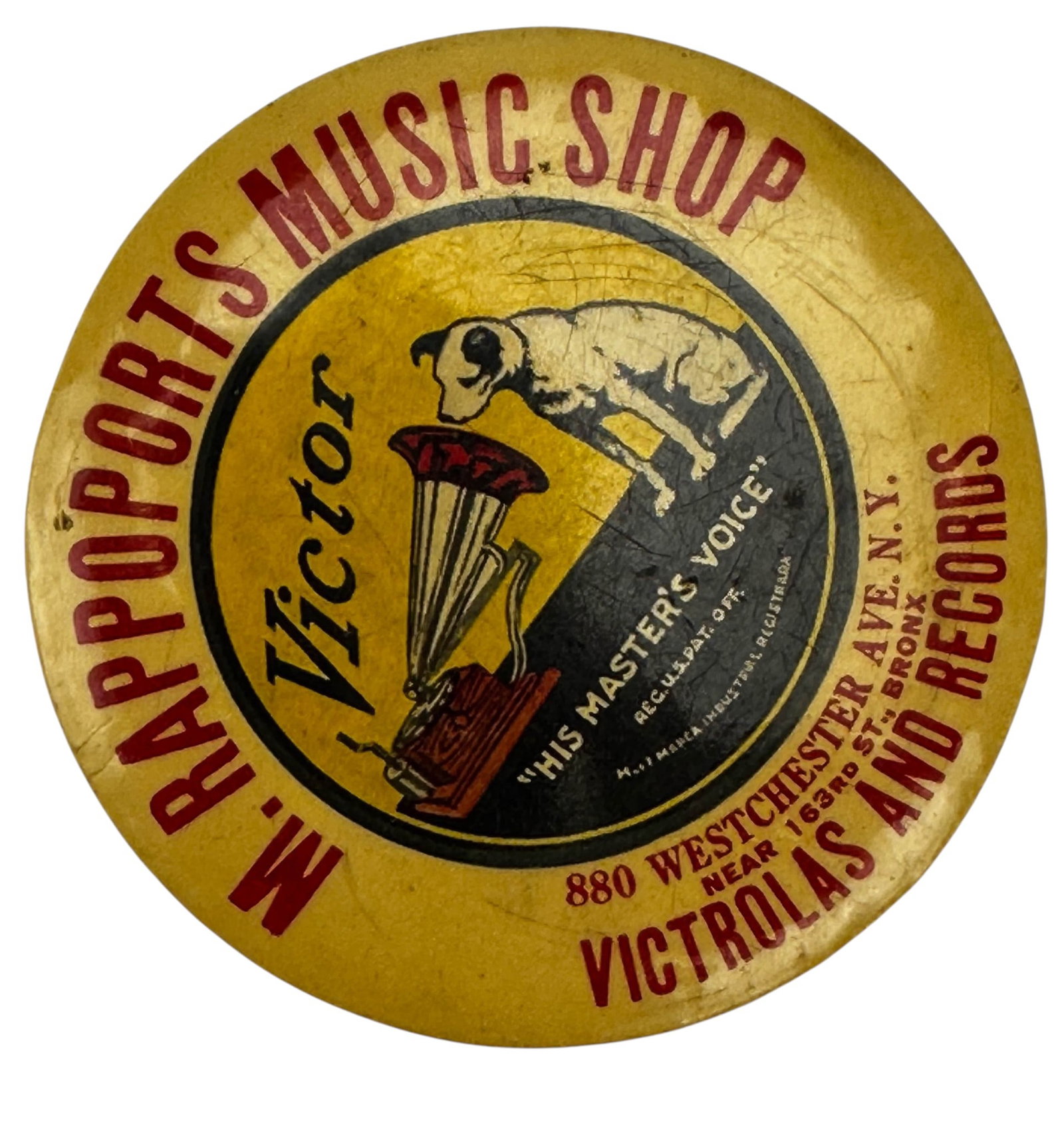 Victrola Felt Brush 78 RPM Record Turntable Pad: Vintage promotional record cleaning turntable pad designed for use with 78 RPM records. Circular felt covered accessory functions as a record surface cleaner while rotating on a phonograph or turntabl