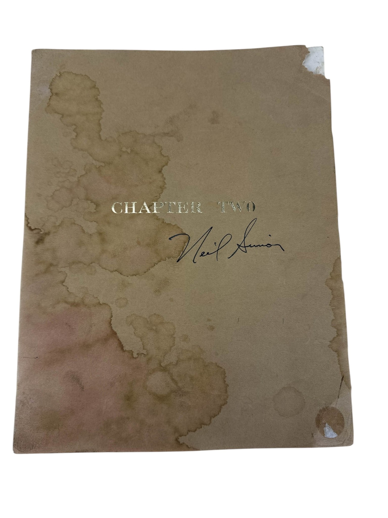 Neil Simon Signed Chapter Two Third Draft Script (1 of 3)