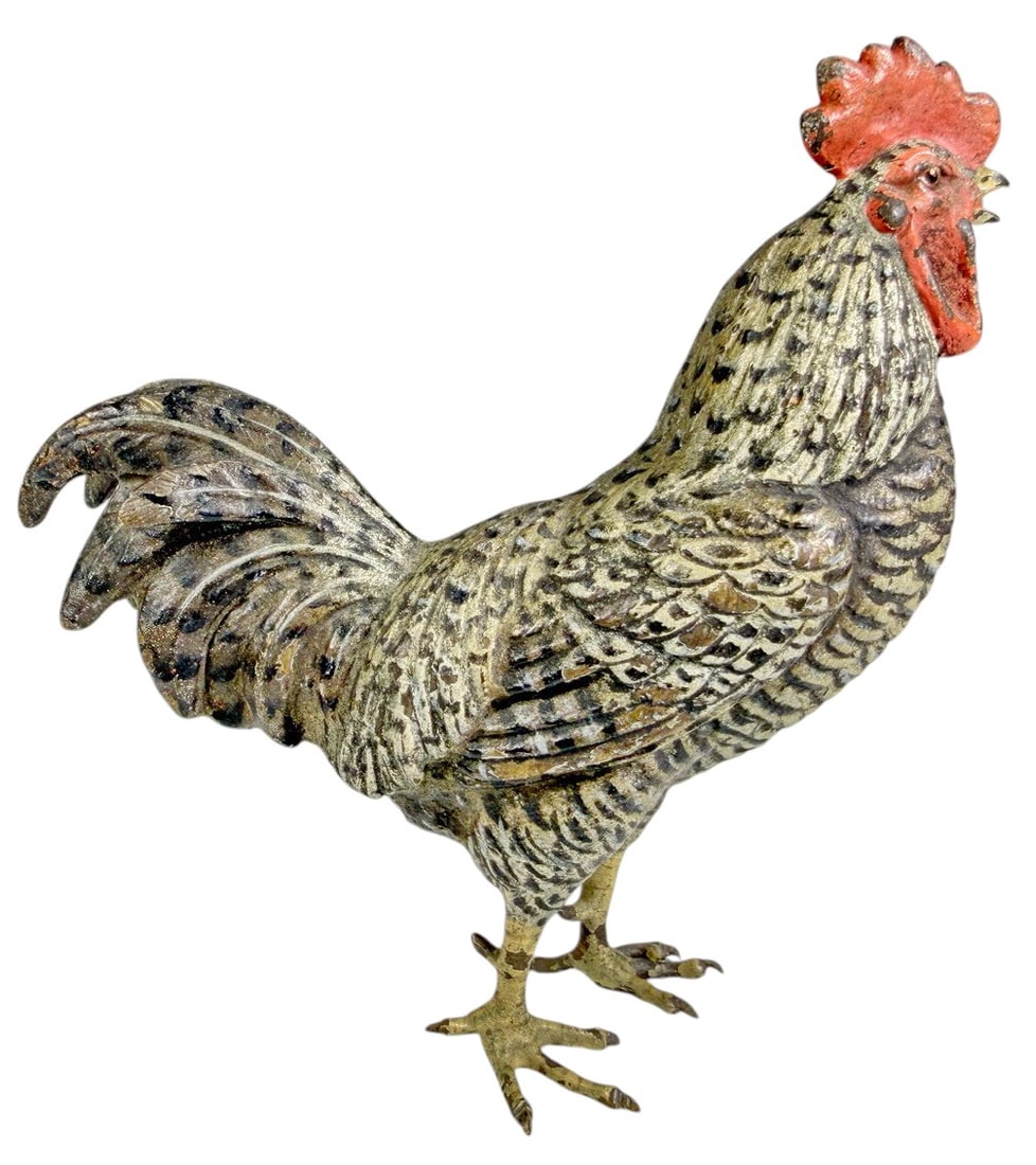 Vienna-Style Cold-Painted Metal Rooster Figurine (1 of 5)