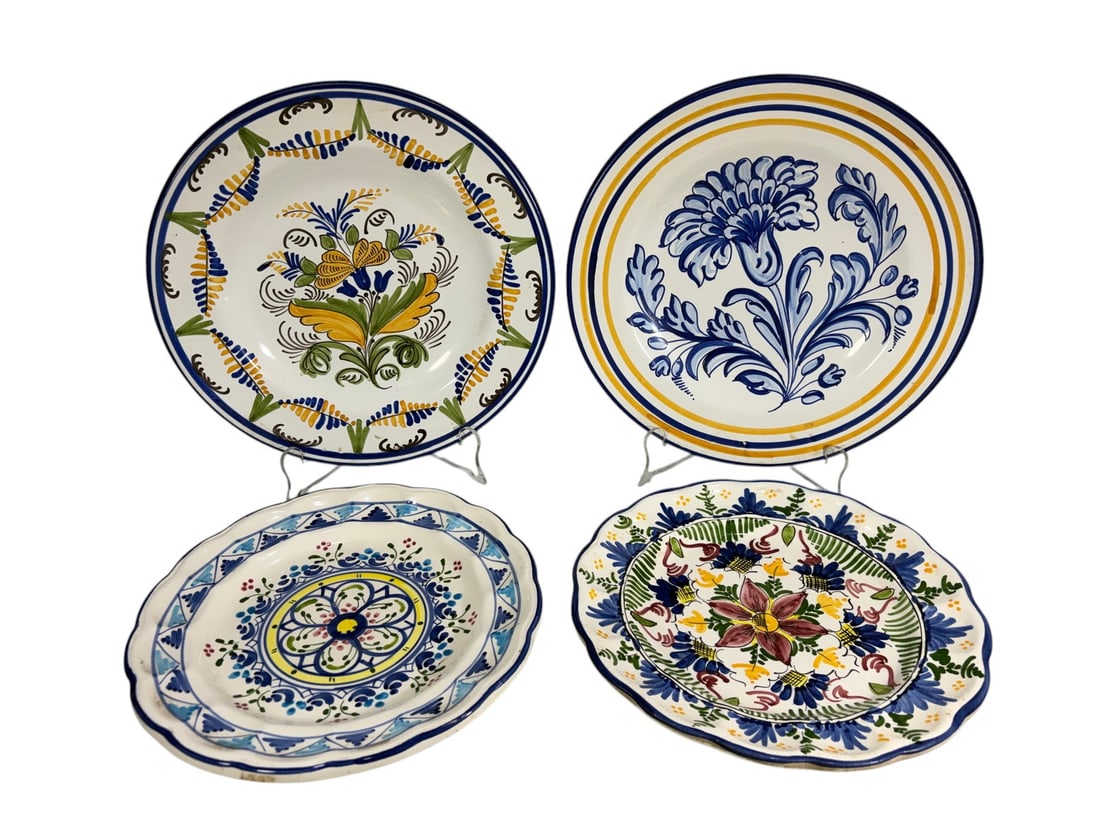 Assorted Monique Spanish Ceramic Plates 4pc LOT (1 of 9)