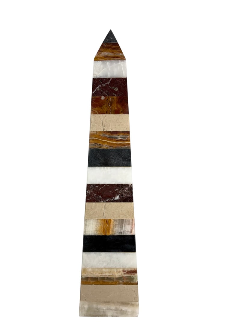 Multicolor Marble and Onyx Decorative Obelisk (1 of 6)