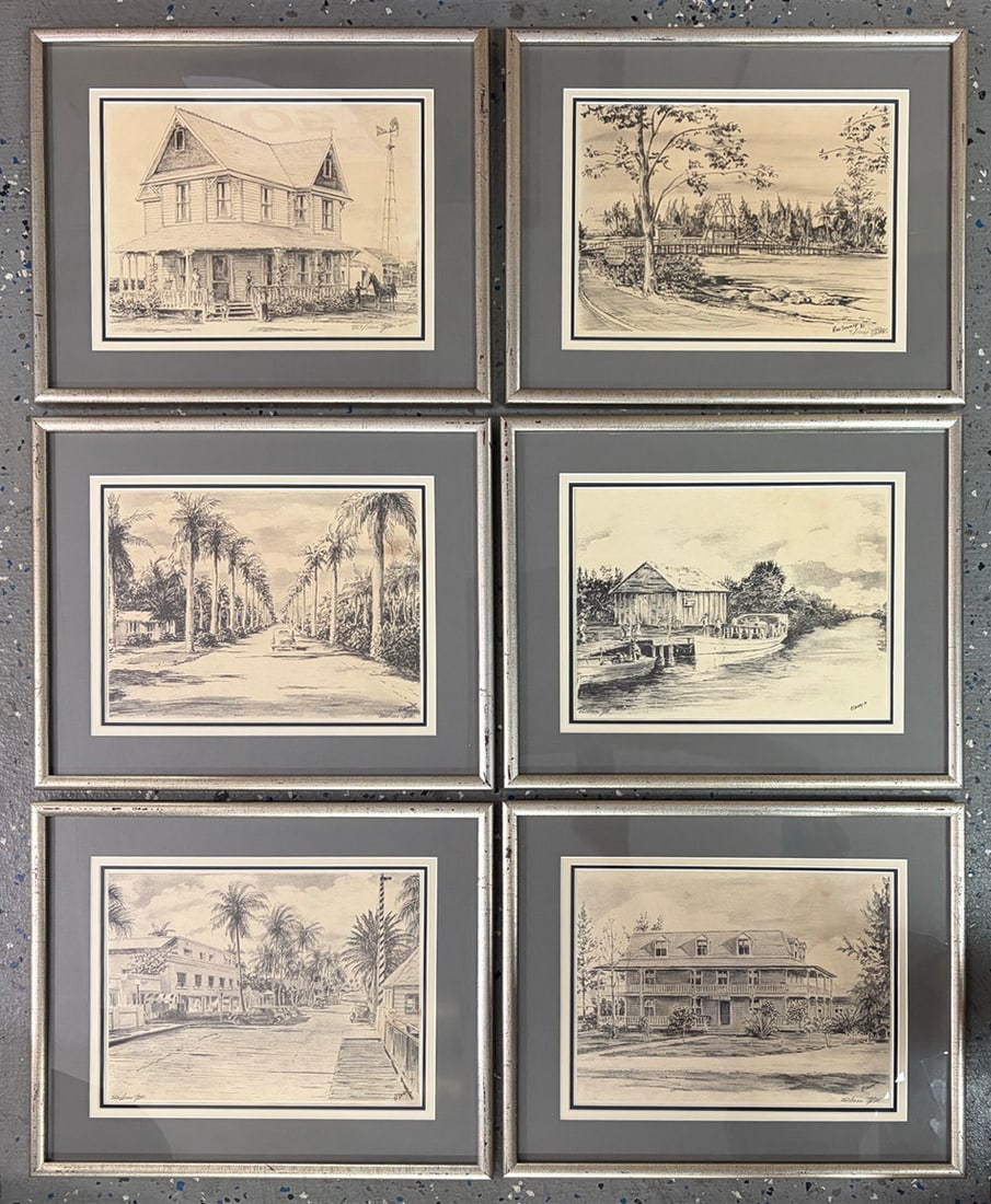 Numbered South Florida Architectural Prints 6pcs (1 of 11)