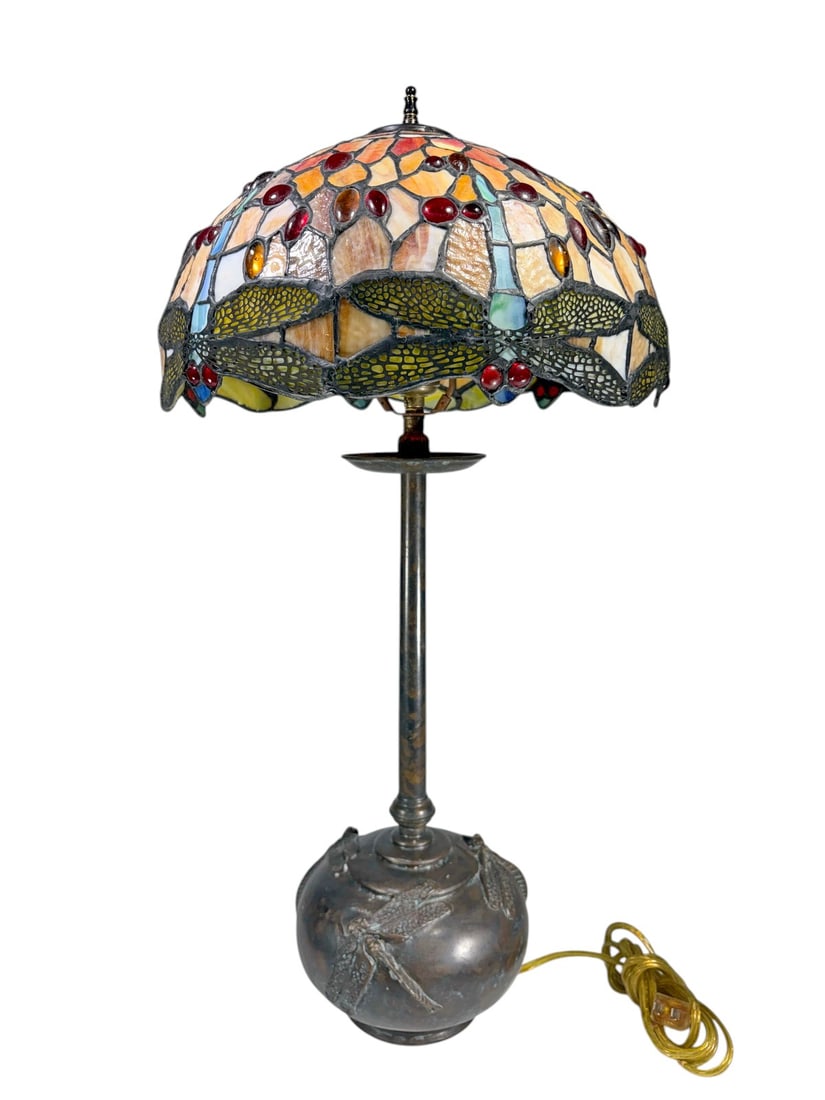 Maitland-Smith Dragonfly Stained Glass Lamp (1 of 8)