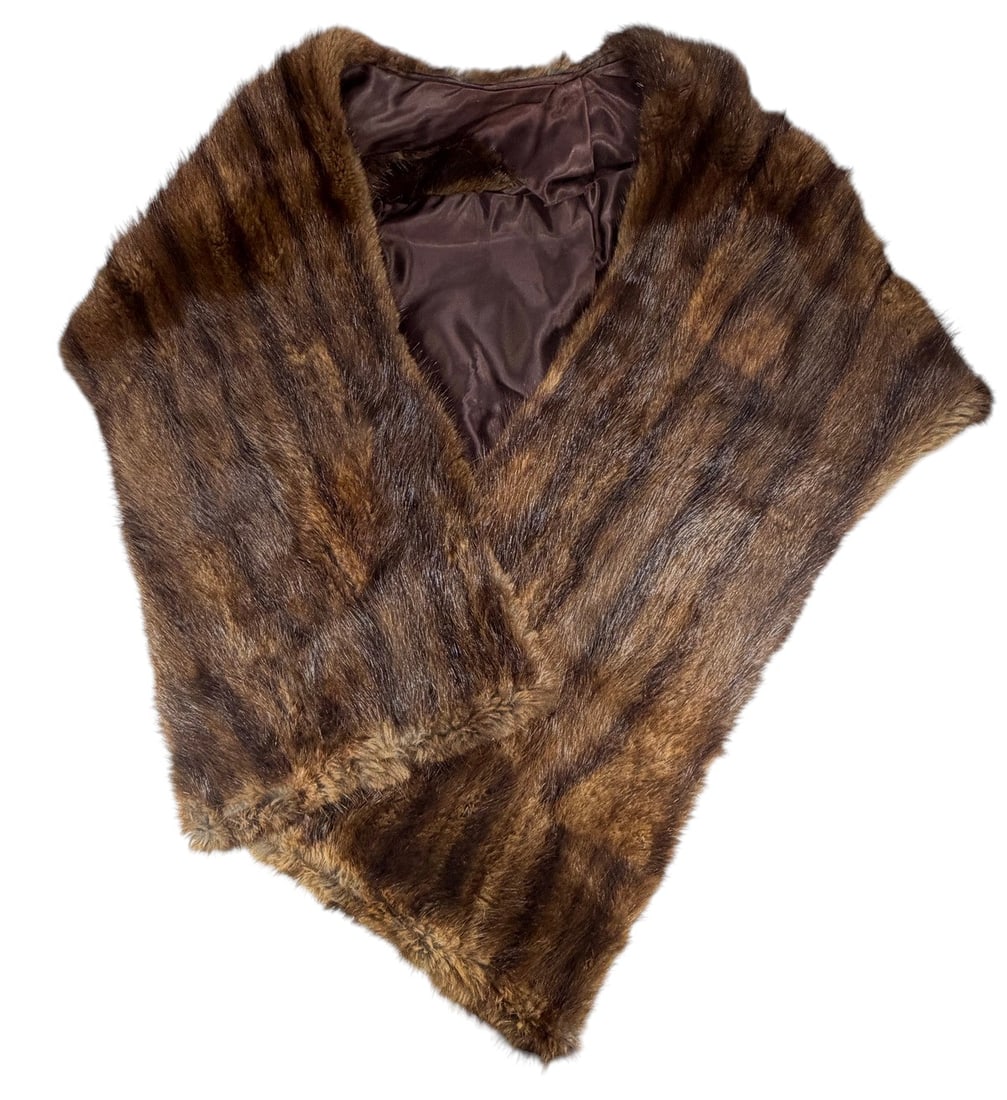 Vintage Natural Mink Fur Stole Wrap by Rechter (1 of 4)