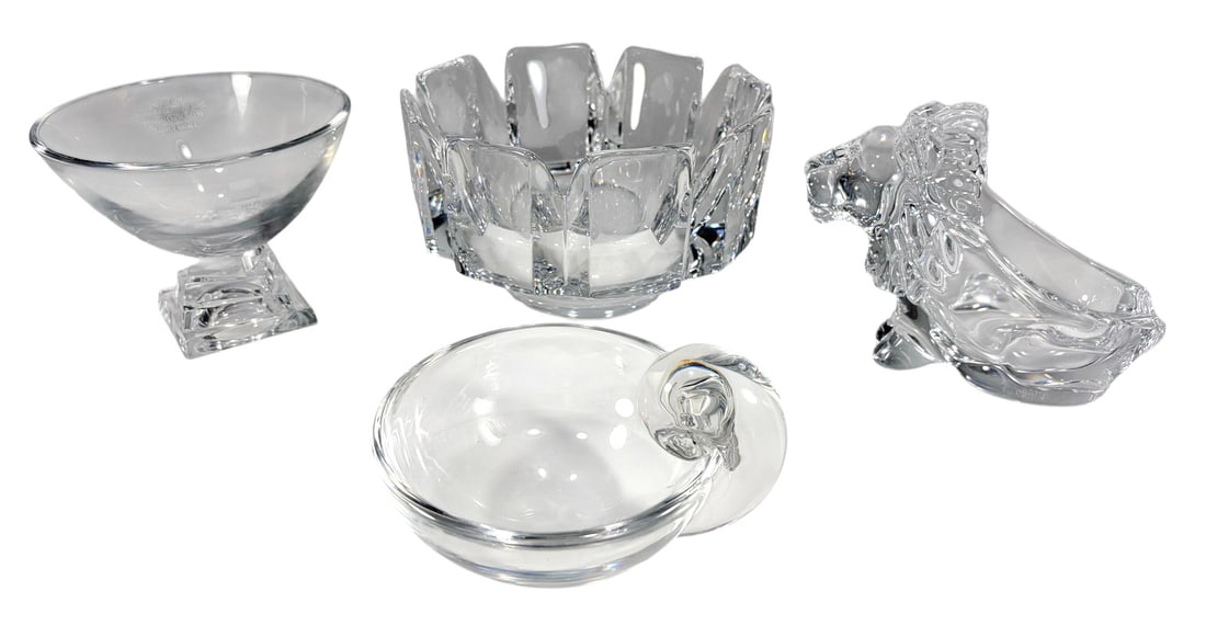 Orrefors & Other Signed Crystal Art Glass 4pc LOT (1 of 12)