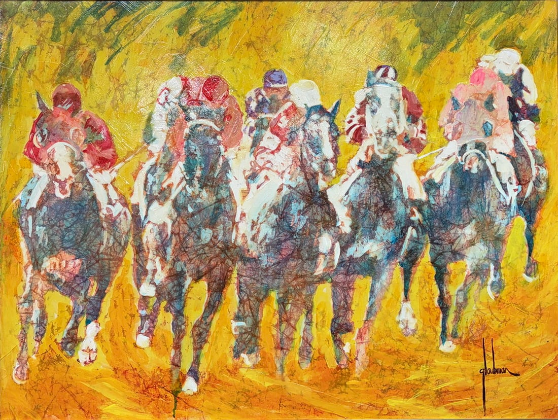 Edna Glaubman (American, b1919) Acrylic on Board (1 of 6)