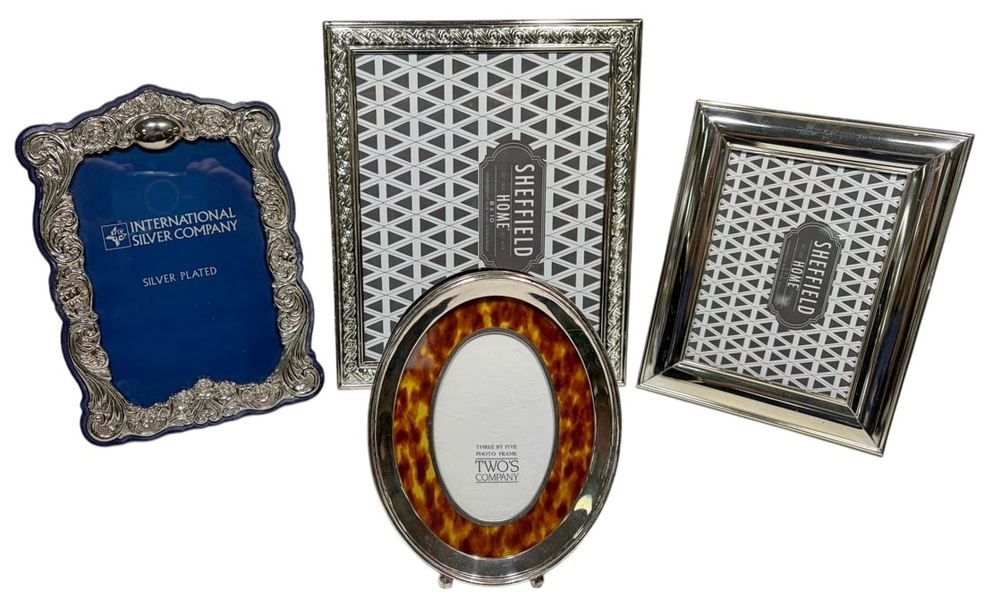 Assorted Silver Plated Metal Picture Frames 4pcs (1 of 5)