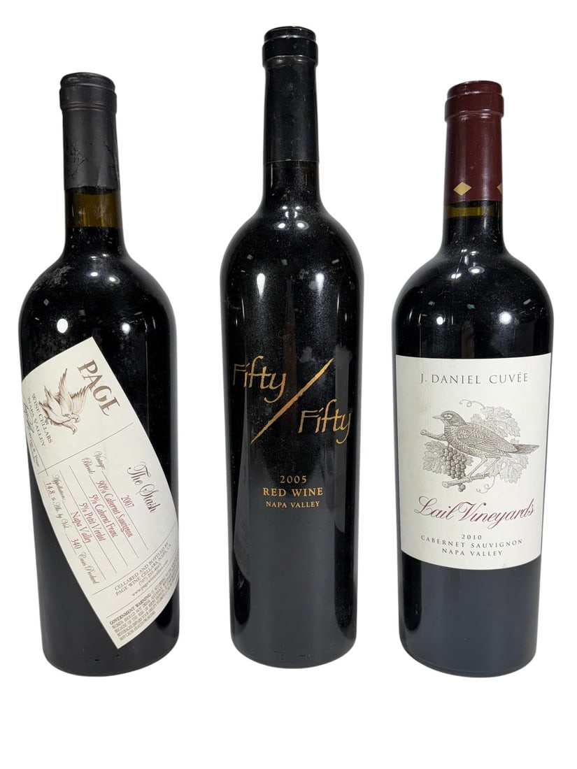 California Wine Bottles Collection Assortment 3pcs (1 of 10)