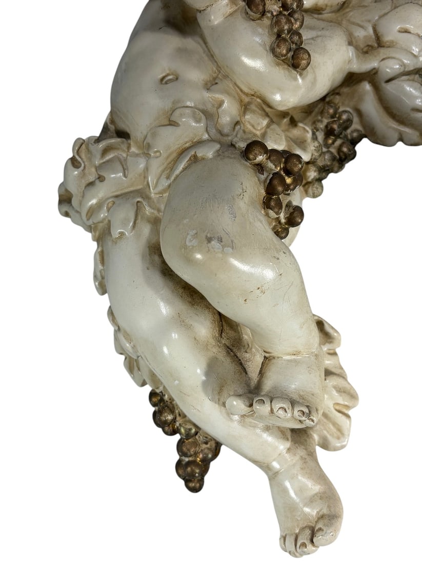 Composition Figural Putti Wall Plaques 2pc LOT - 3