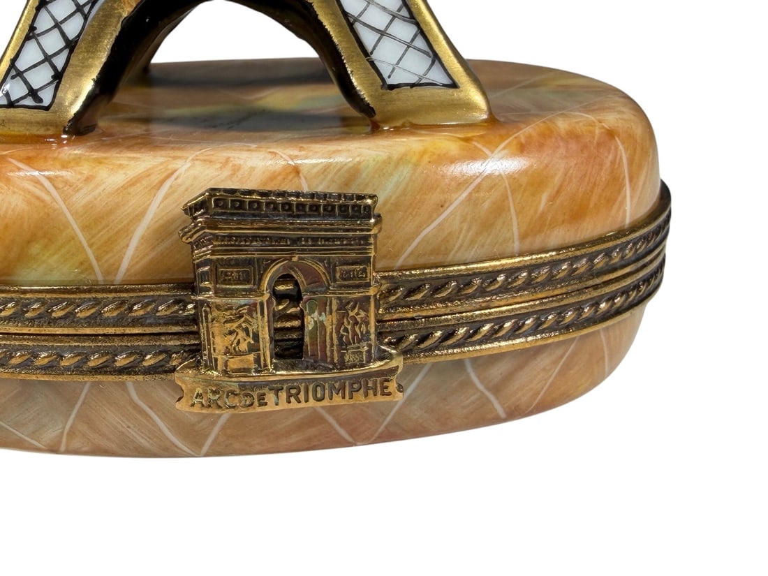 Chamart Limoges Eiffel Tower Trinket Box - 2