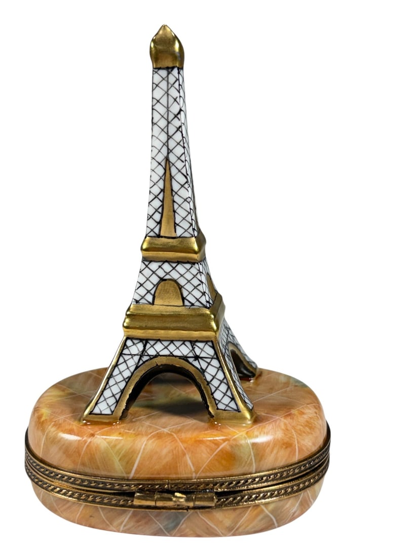 Chamart Limoges Eiffel Tower Trinket Box - 3