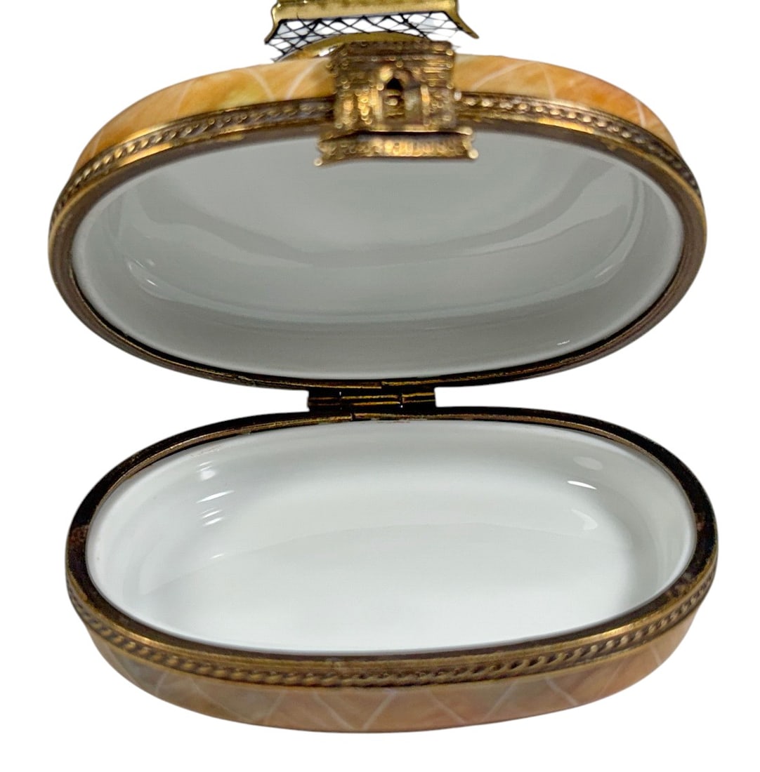 Chamart Limoges Eiffel Tower Trinket Box - 4