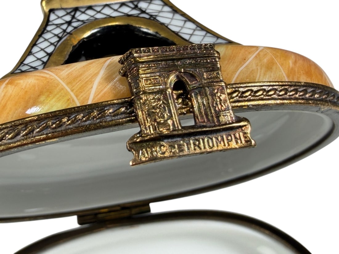 Chamart Limoges Eiffel Tower Trinket Box - 5