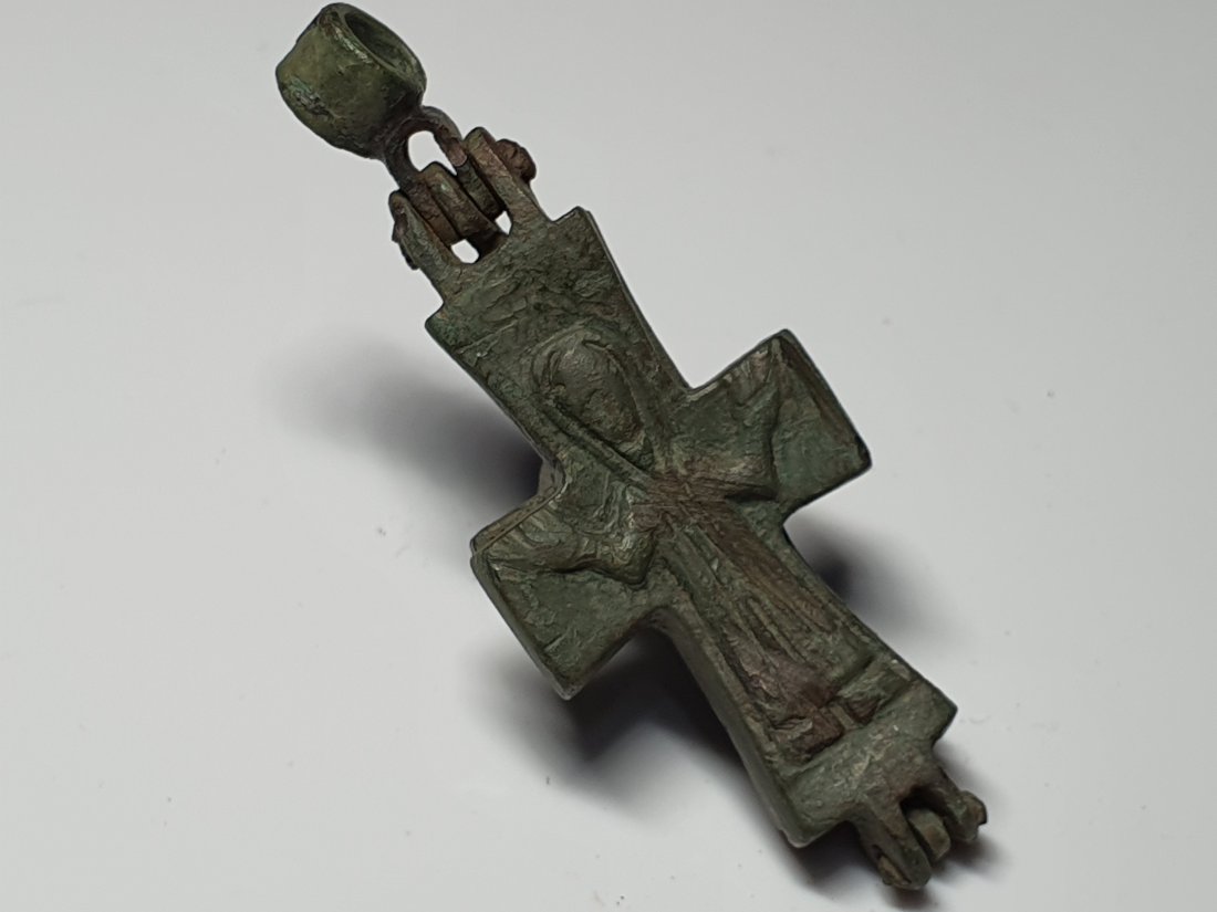 MEDIEVAL BYZANTINE RELIQUARY  CROSS-HOLY LAND (1 of 3)