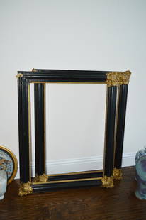 Pair of Frames: Gilt corners. French school 19th century. 31 inches x 23 inches