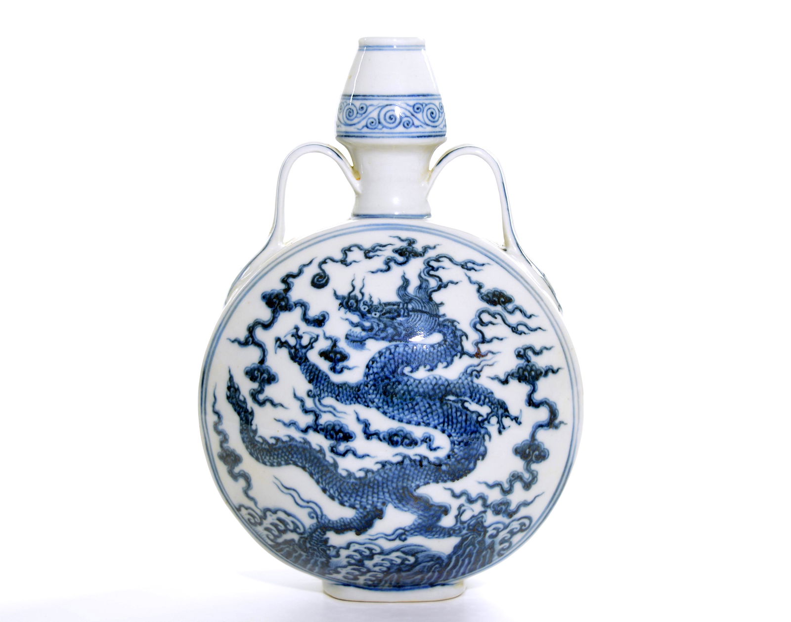 A Very Fine Chinese Blue and White "Dragon" Vase (1 of 7)