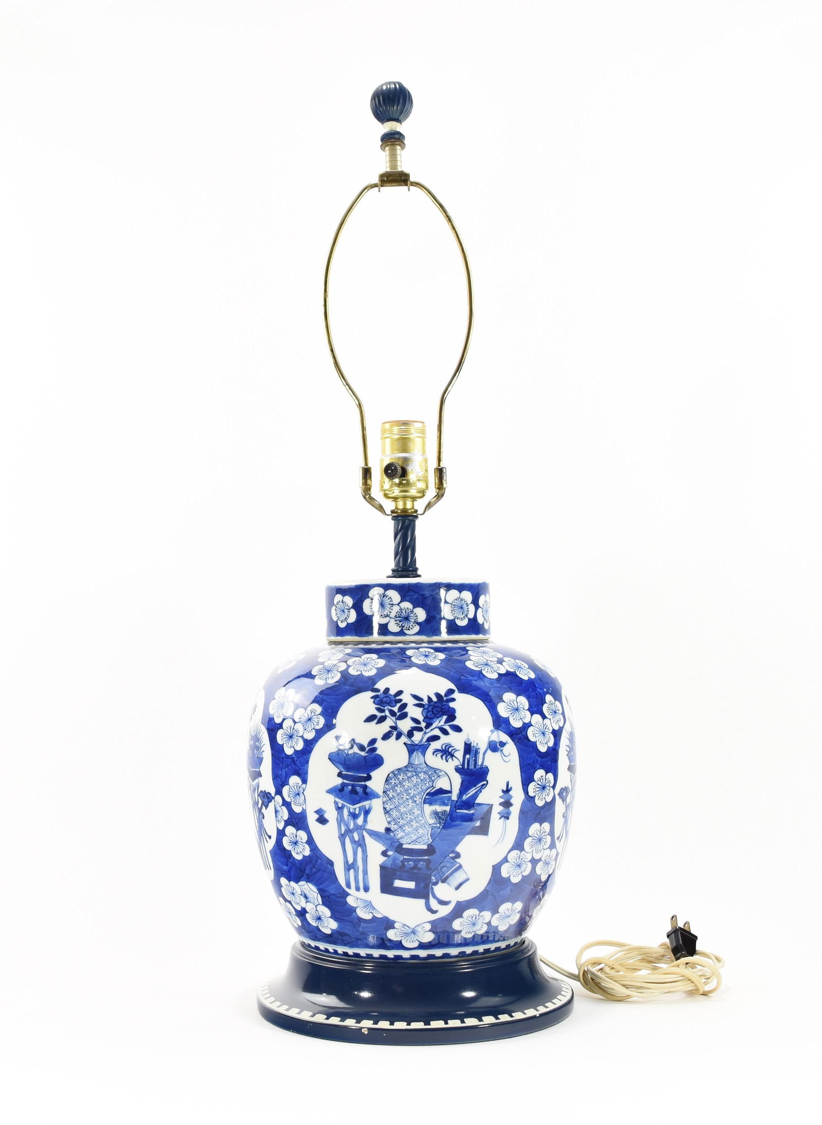 A Chinese Blue and White Porcelain Lamp (1 of 5)