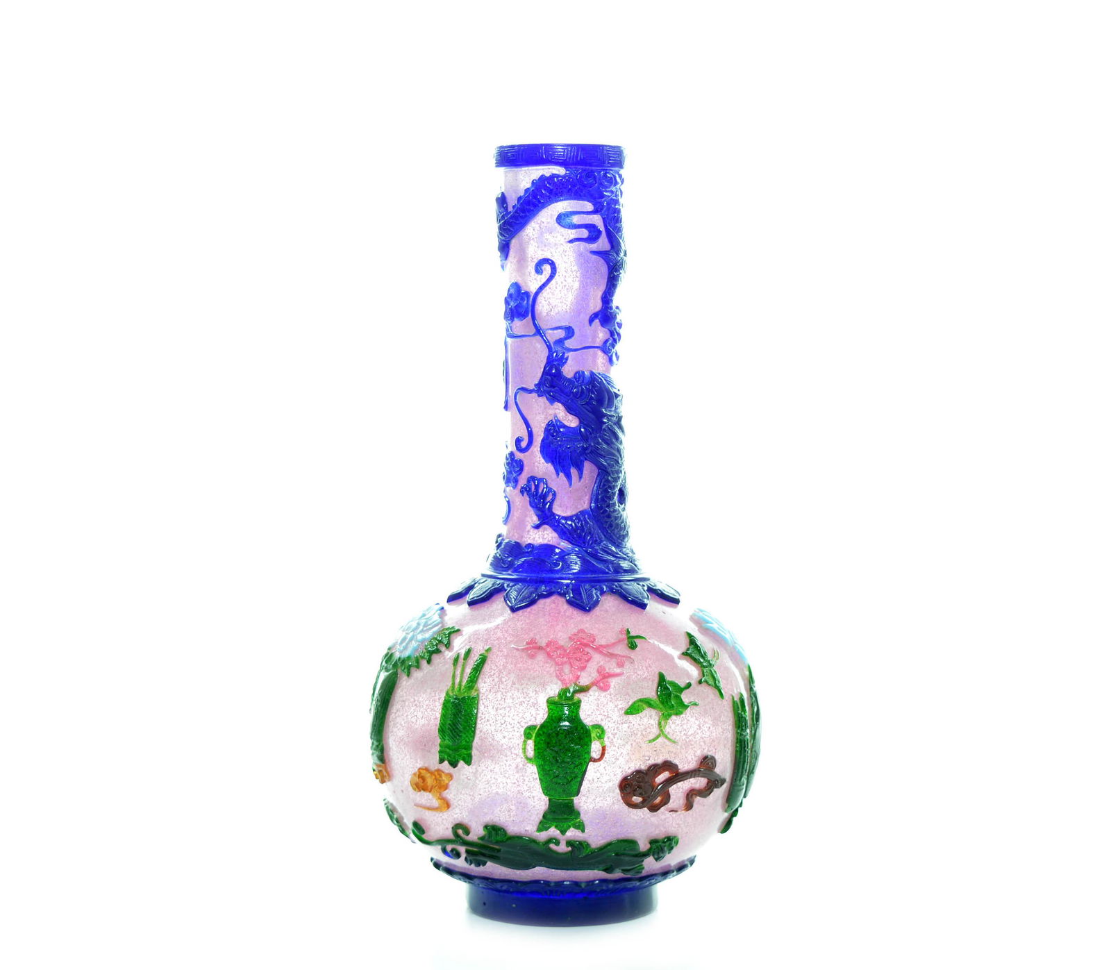A Rare Chinese Peking Glass Vase (1 of 6)