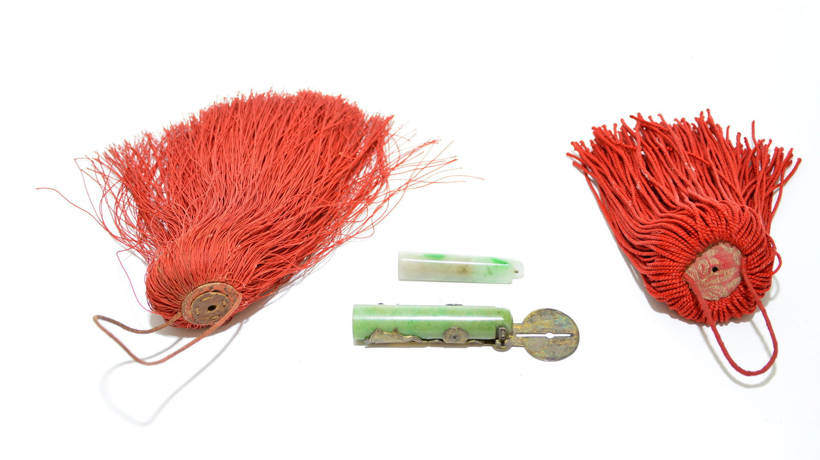 Two Chinese Jadeite Feather Holder (1 of 8)