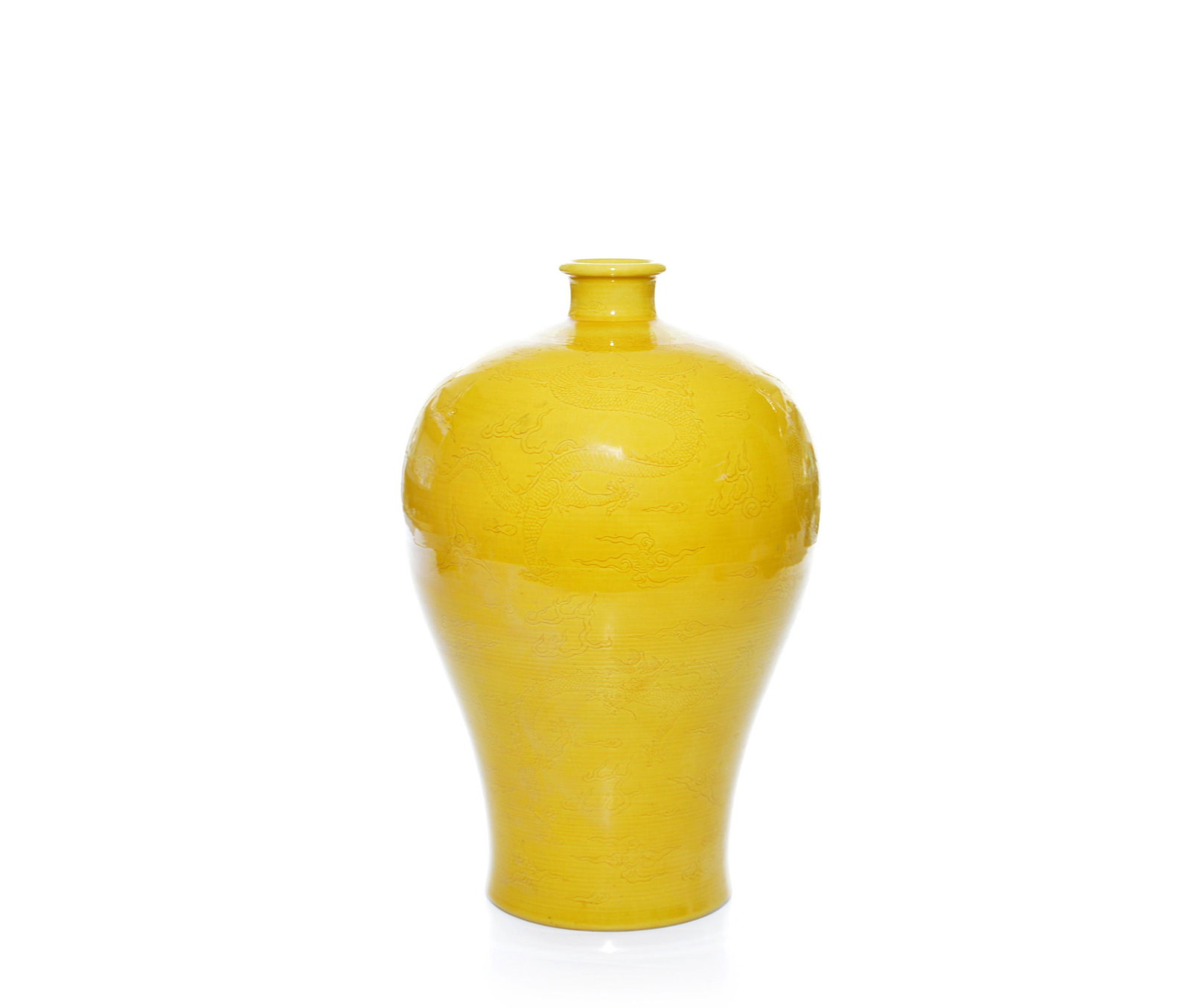 A Fine Chinese Yellow-Glazed "Dragon" Vase (1 of 18)