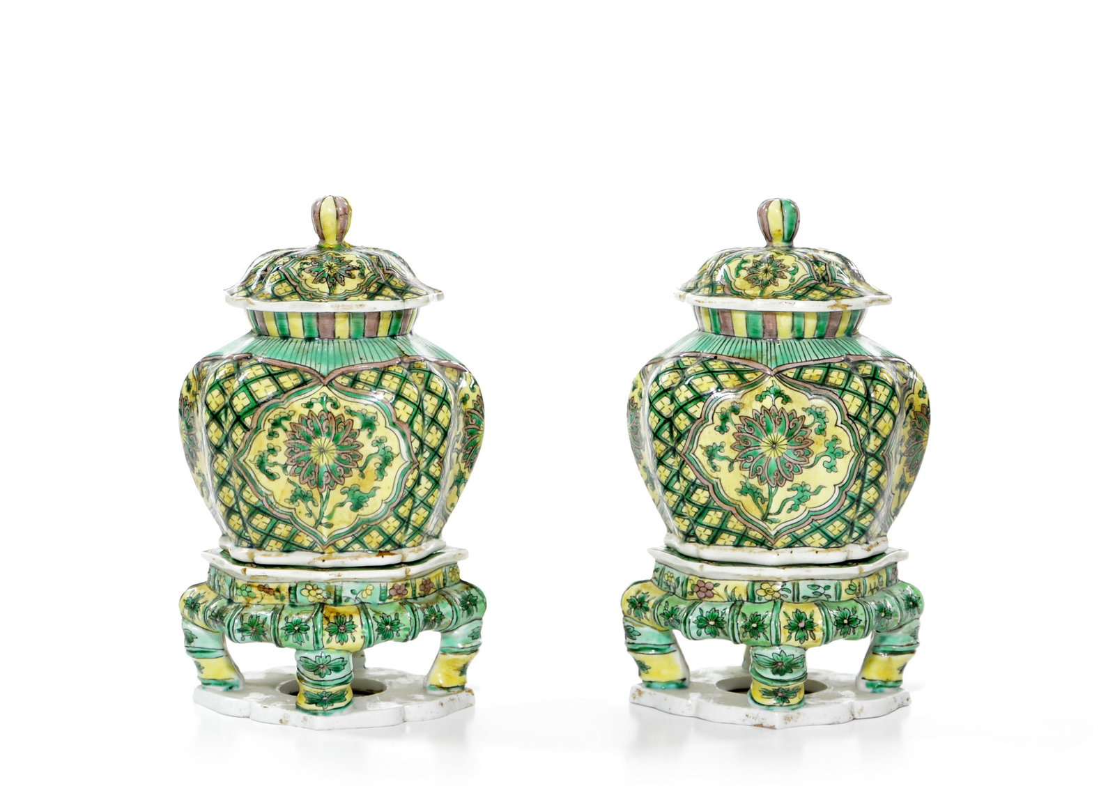 A Rare Pair of Chinese Famille Noire Jars (1 of 12)
