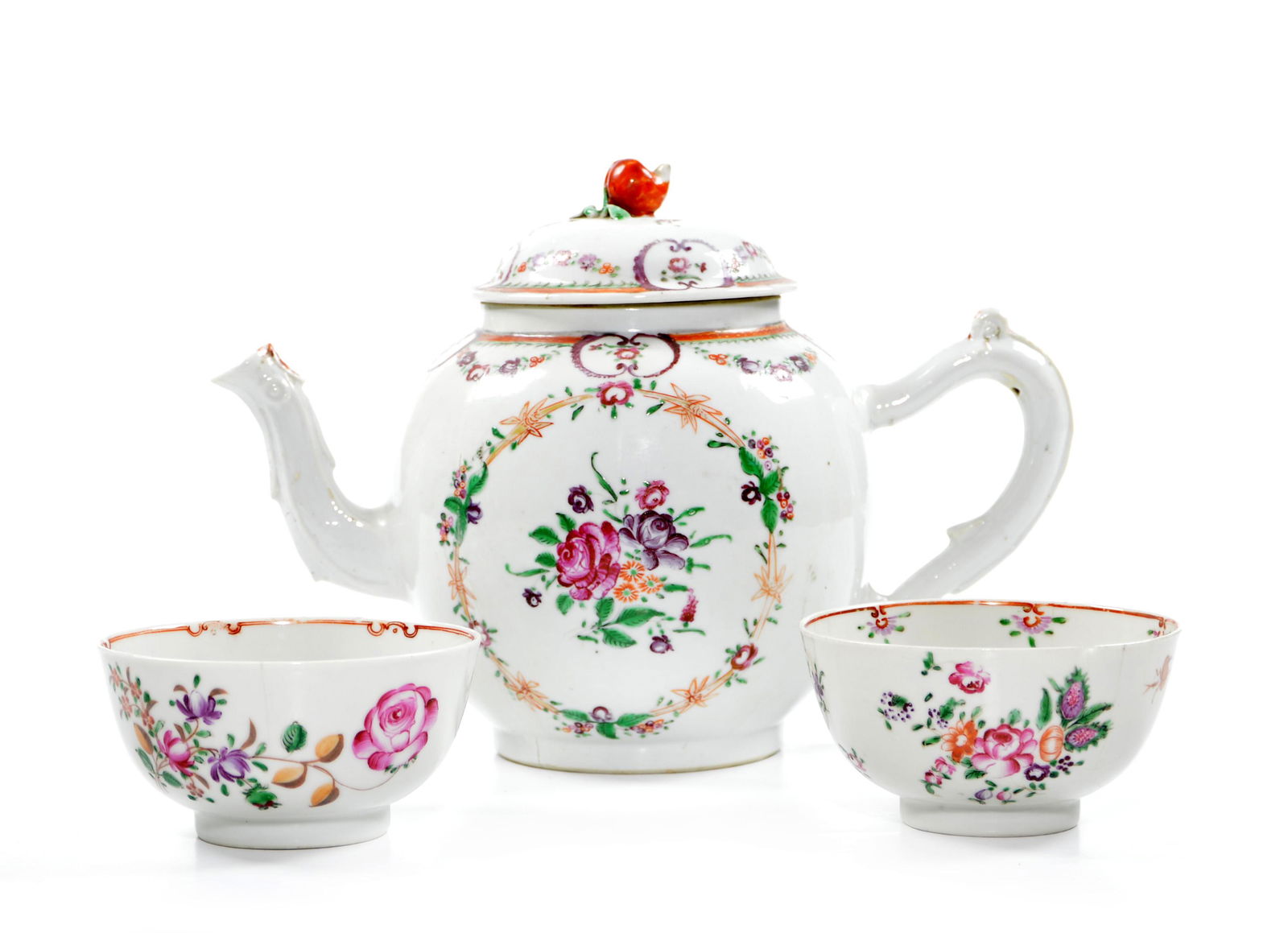 Group of Famille Rose Tea Set (1 of 2)