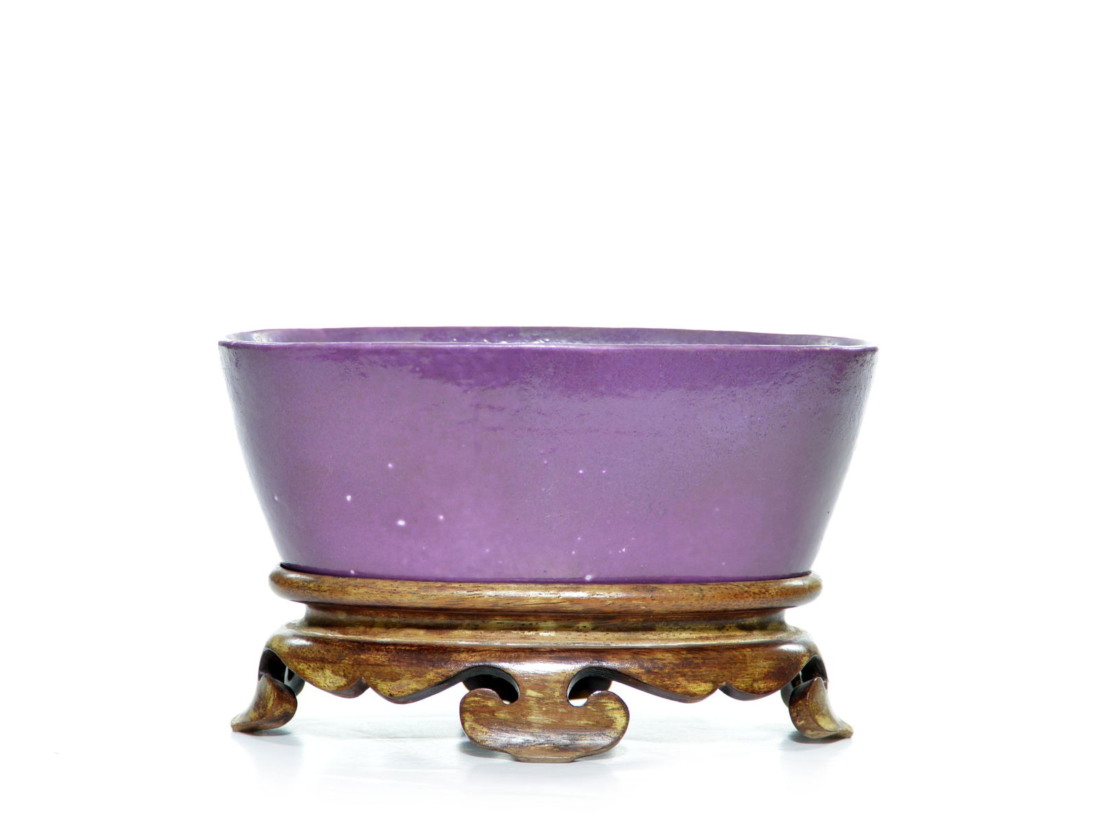 A Rare Chinese Aubergine-Enamel Flower Pot (1 of 7)