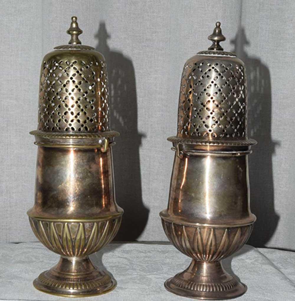 Pair of White Metal Servers (1 of 1)