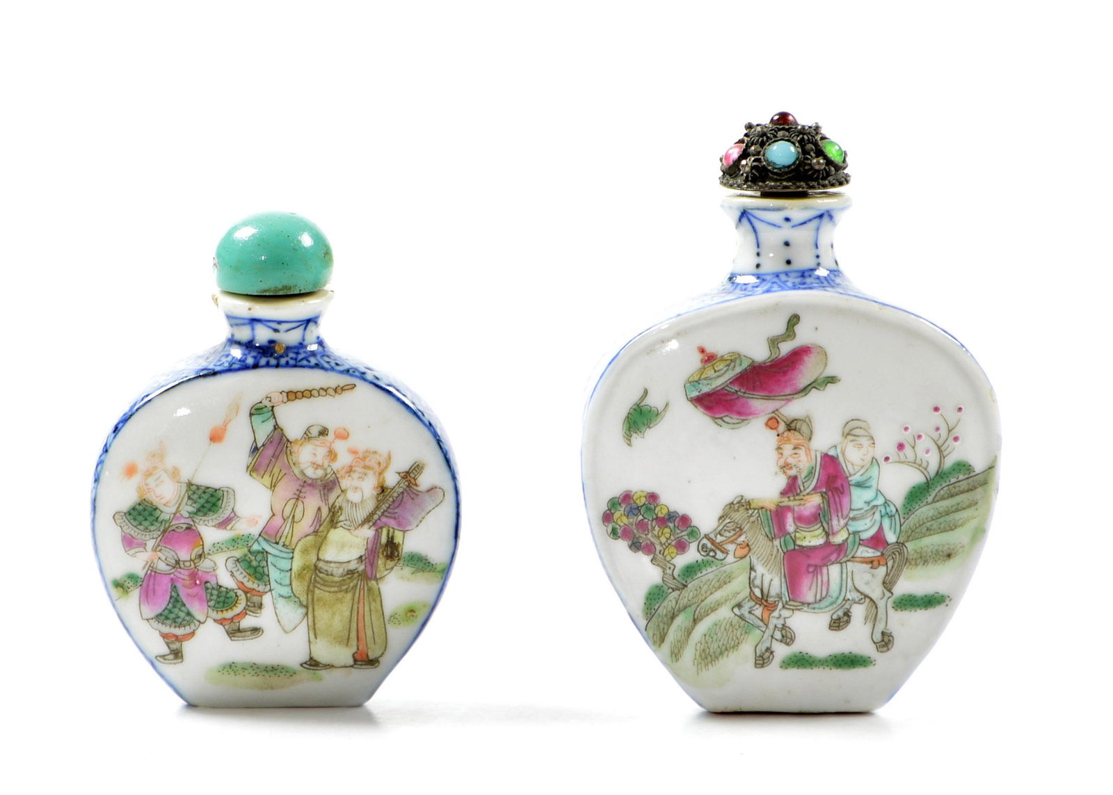Two Chinese Famille Rose Snuff Bottles (1 of 4)