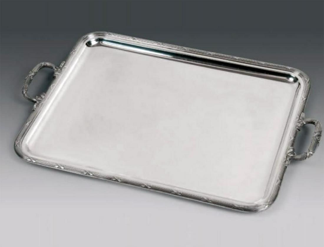 A Fine White Metal Tray (1 of 1)