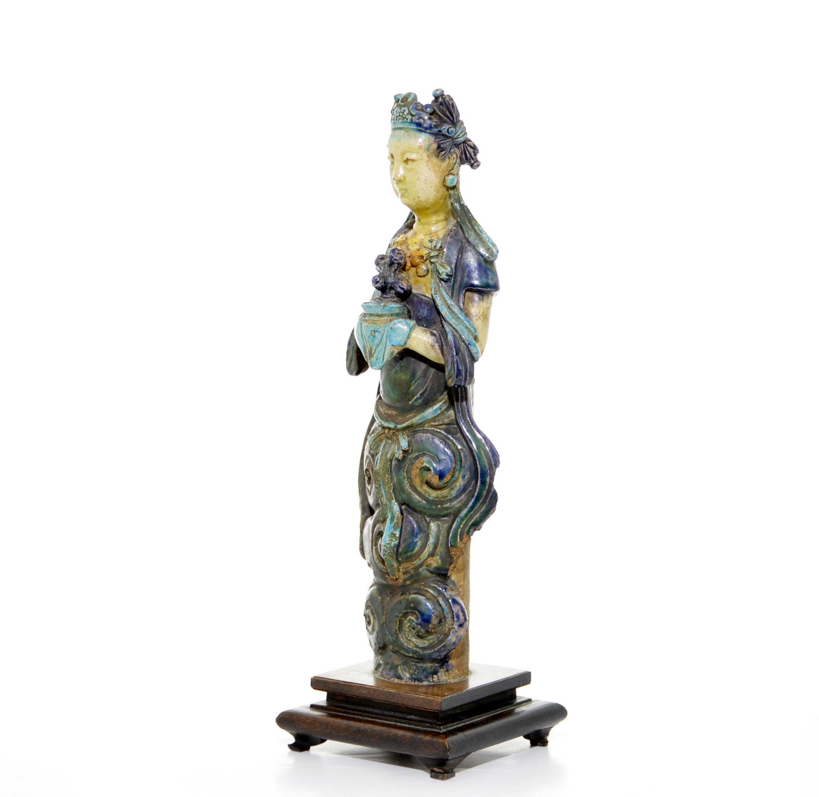 A Chinese Ming Dynasty 'Fahua' Immortal Statuette (1 of 4)