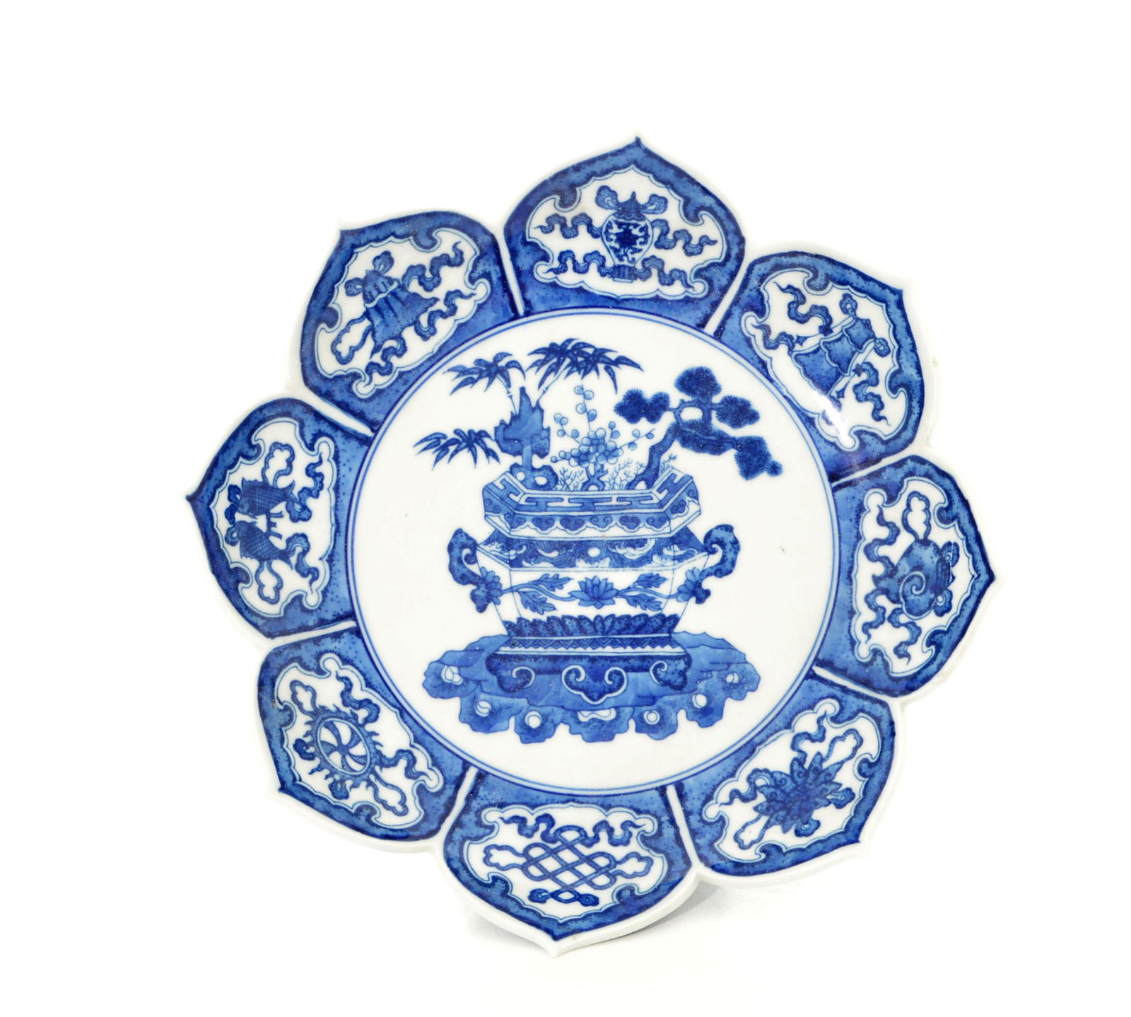 A Rare Chinese Blue and White Lotus Dish (1 of 7)