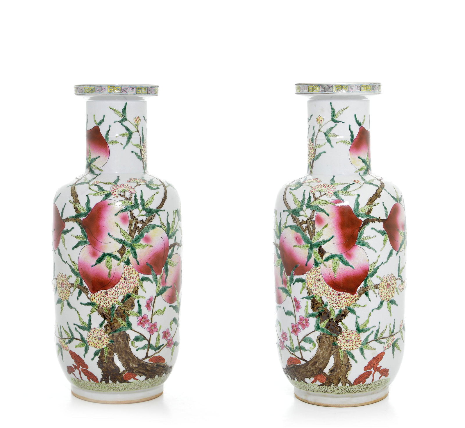 Pair of Fine Chinese 'Peach' Vases (1 of 7)
