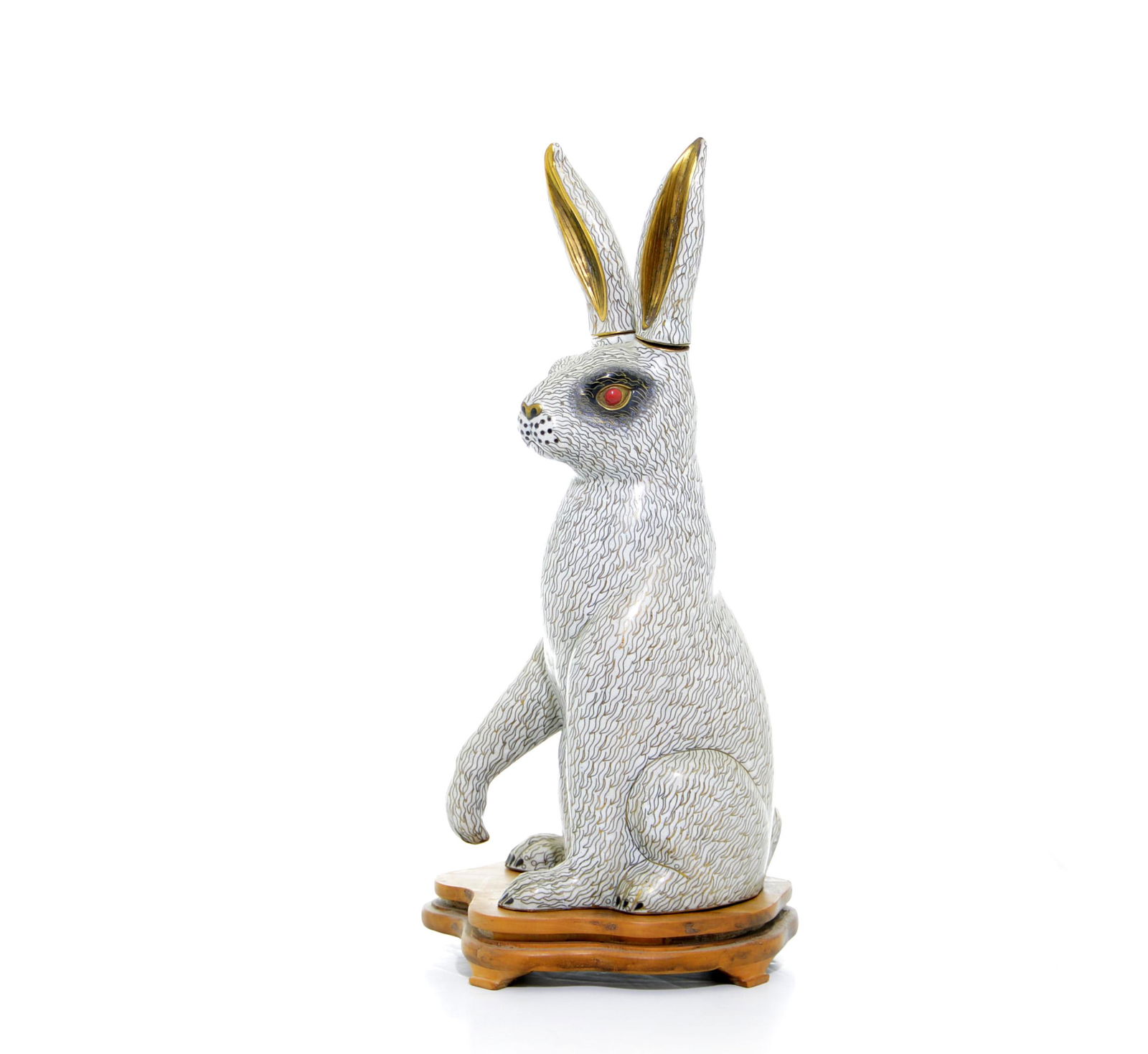 A Rare Chinese Cloisonne Hare (1 of 6)