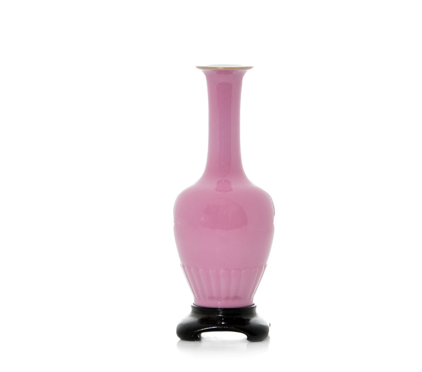 A Fine Chinese Pink-Glazed 'Chrysanthemum' Vase (1 of 6)