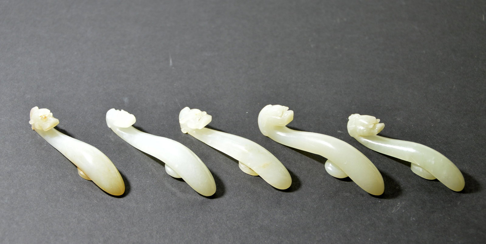 Group of Jade Buckles: Qing dynasty L: 9 cm