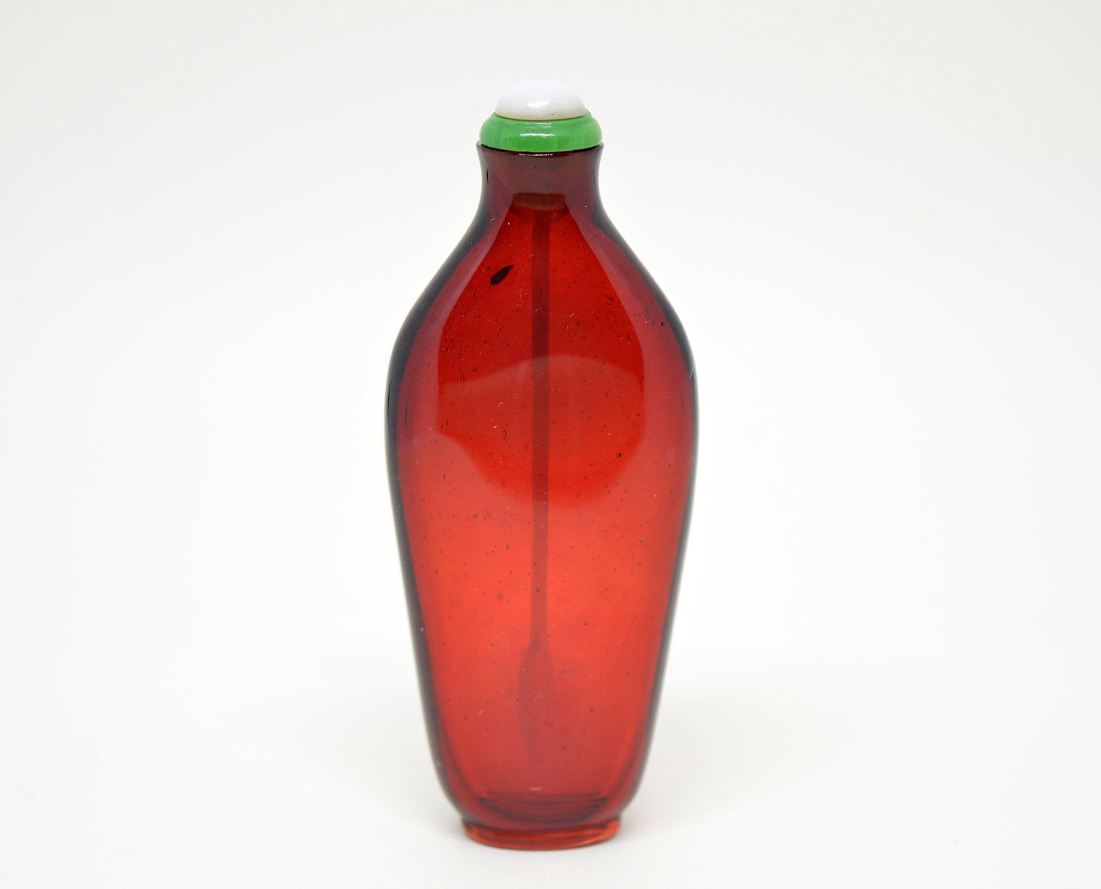 A Red Peking Glass Snuff Bottle (1 of 3)