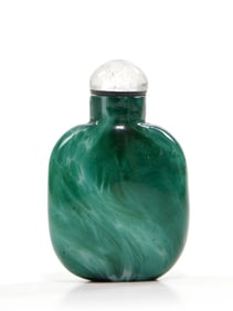 Chinese Jadeite-Imitation Glass Snuff Bottle