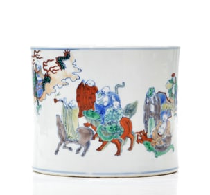 Chinese Buddhism Brush Pot