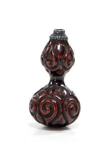 Extremely Rare Chinese Tixi Lacquer Gourd