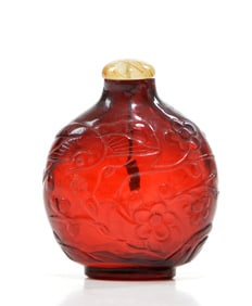 Chinese Ruby-Red Peking Glass Snuff Bottle