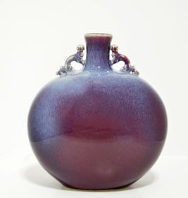 Chinese Flambe-Glaze Moonflask Vase