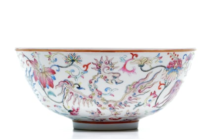 Chinese Famille Rose 'Phoenix' Bowl