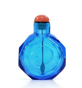 Chinese Blue Peking Glass Snuff Bottle